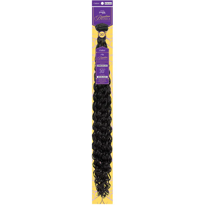 Outre Purple Pack Brazilian Bundle 100% Human Hair Blend Weave - DOMINICAN CURL 18/24/30/36 inch - Image 4