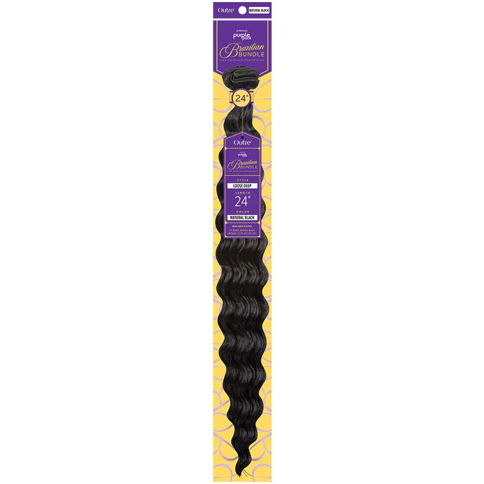 Outre Purple Pack Brazilian Bundle 100% Human Hair Blend Weave - LOOSE DEEP 18/24/30/36 inch - Image 3