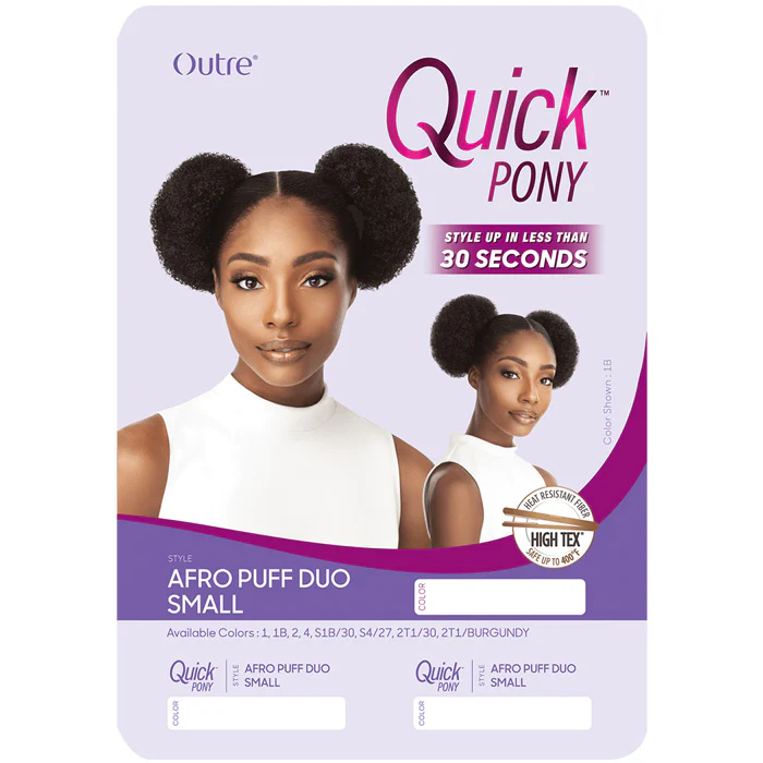 Outre Quick Pony Drawstring Ponytail - AFRO PUFF DUO SMALL - Image 5