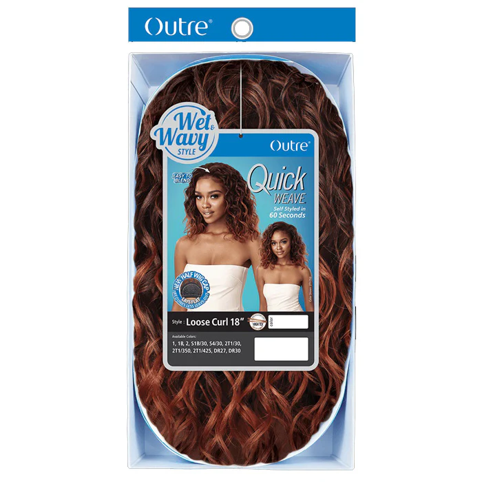 Outre Quick Weave Wet & Wavy Half Wig - LOOSE CURL 18 - Image 5