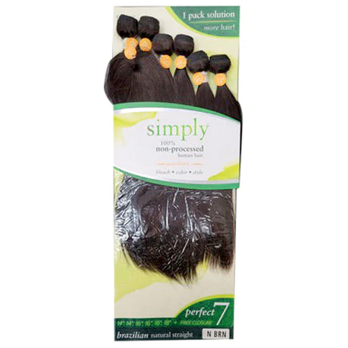 Outre Simply Perfect 7 100% Non-Processed Human Hair Weave - BRAZILIAN NATURAL STRAIGHT 14/16/18" (One Pack Solution) - Image 2