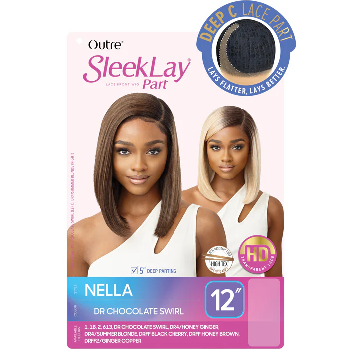 Outre Sleek Lay 5" Deep C-Part HD Lace Front Wig - NELLA - Image 4