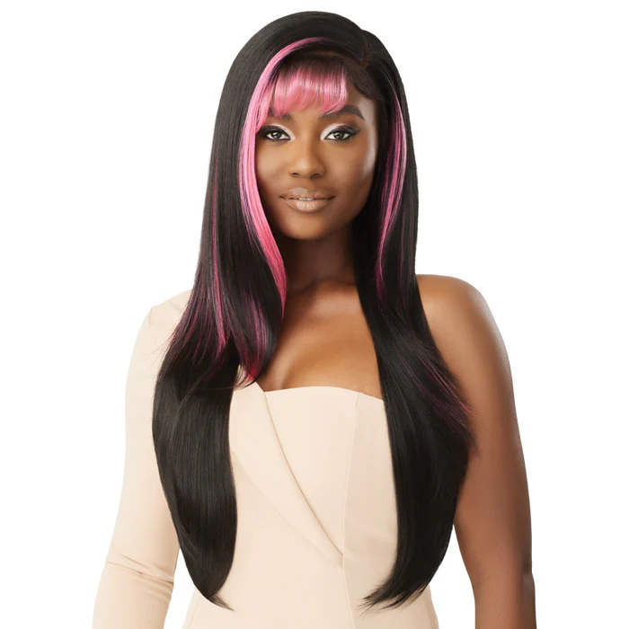 Outre Sleek Lay Glueless Deep C-Part HD Lace Front Wig - DANIELLA - Pre-Styled Bangs