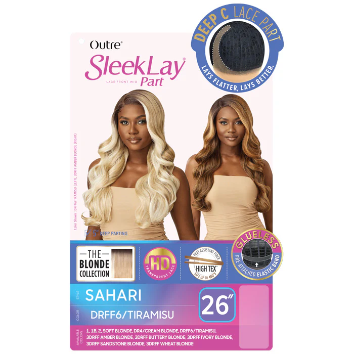 Outre Sleek Lay Glueless HD Lace Front Wig - SAHARI - Deep C-Part Lace - Image 4