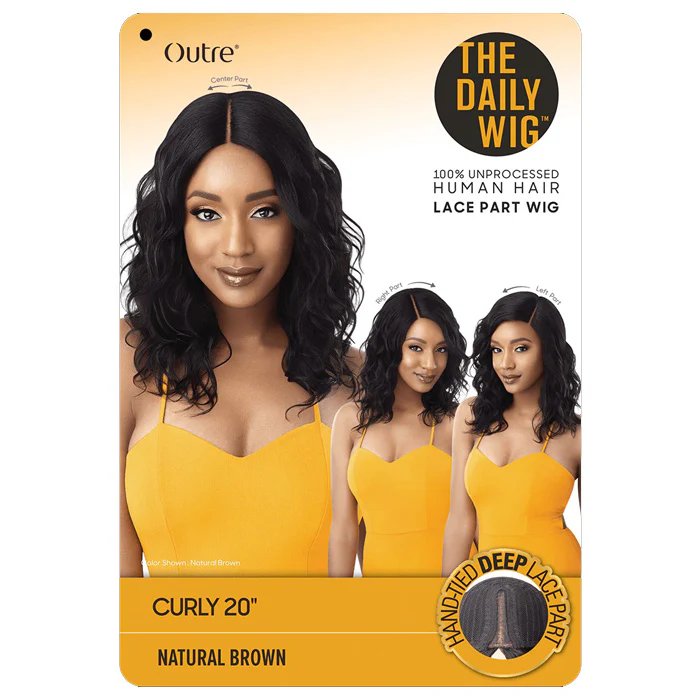 Outre The Daily Wig  100% Unprocessed Human Hair Lace Part Wig - CURLY 16-20" - Image 7