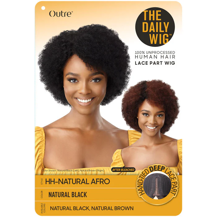 Outre The Daily Wig 100% Unprocessed Human Hair Lace Part Wig - NATURAL AFRO - Image 5