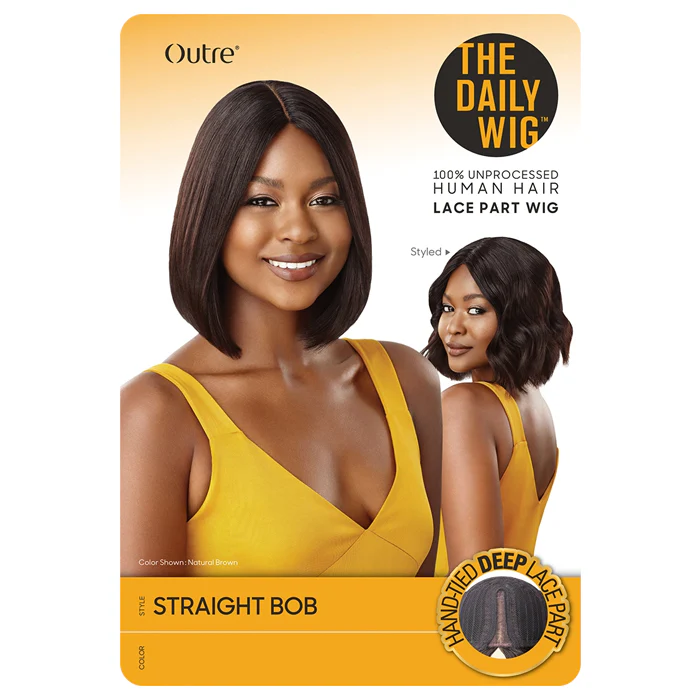 Outre The Daily Wig 100% Unprocessed Human Hair Lace Part Wig - STRAIGHT BOB - Image 4