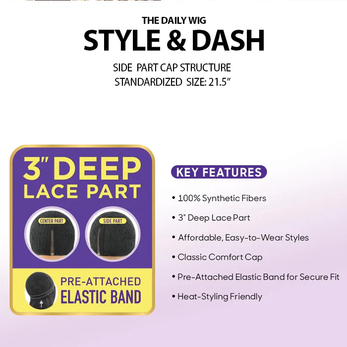 Outre The Daily Wig Style & Dash 3" Deep Lace Part Wig - DAILY 2 - Image 6