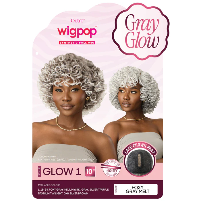 Outre Wigpop Gray Glow Full Wig Lace Crown Part - GLOW 1 - Image 5