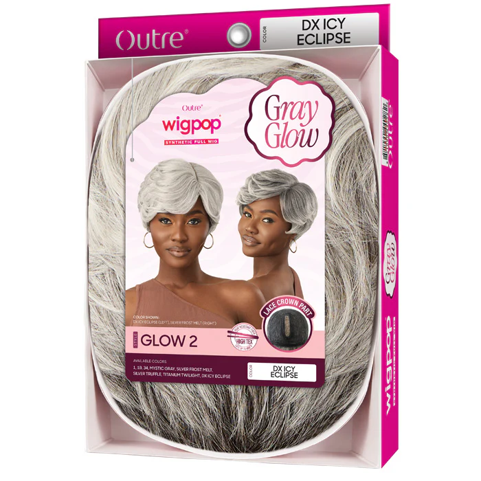 Outre Wigpop Gray Glow Full Wig Lace Crown Part - GLOW 2 - Image 4