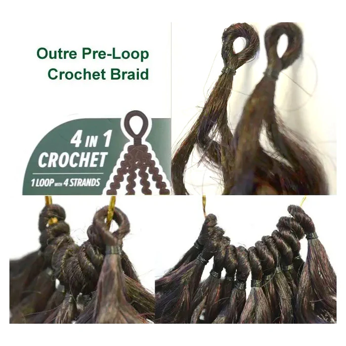 Outre X-Pression 4 In 1 Pre Loop Crochet Braid - BAHAMAS CURL 14" - Image 7