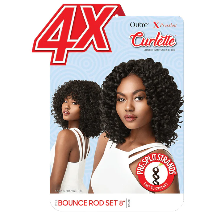 Outre X-Pression Curlette 4X Crochet Braid - BOUNCE ROD SET 8" - Image 3