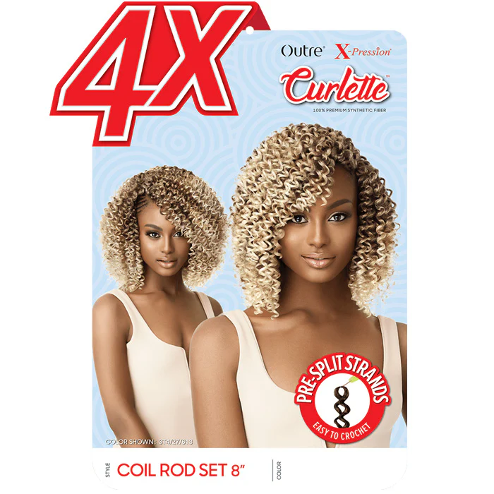 Outre X-Pression Curlette 4X Crochet Braid - COIL ROD SET 8" - Image 3