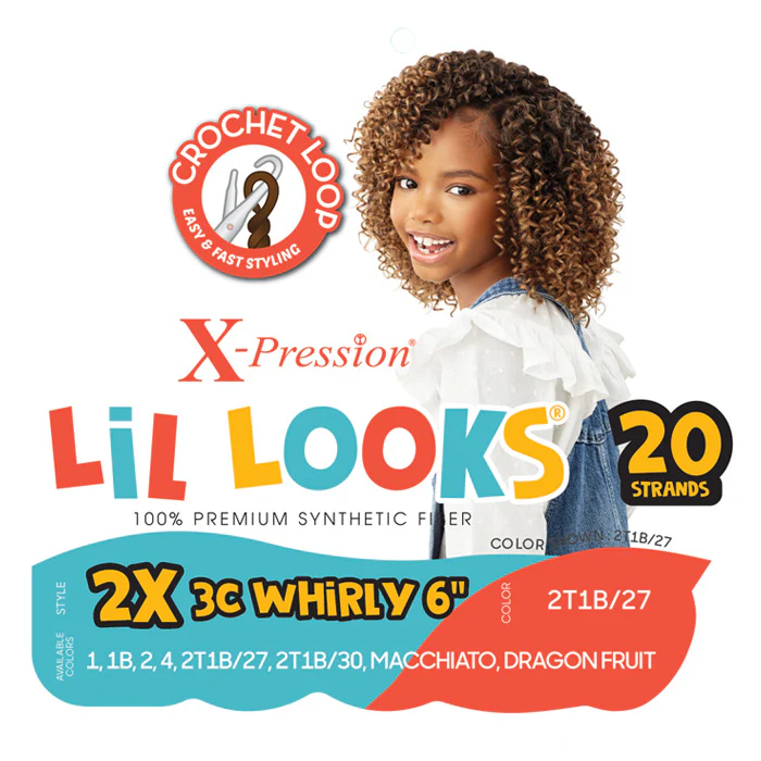 Outre X-Pression Lil Looks Kids Crochet Loop Braid - 2X 3C WHIRLY 6" - Image 2