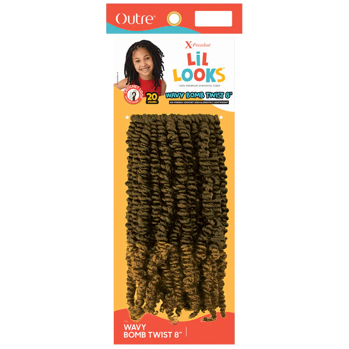 Outre X-Pression LiL Looks Crochet Loop Braid - WAVY BOMB TWIST 8" - Image 3
