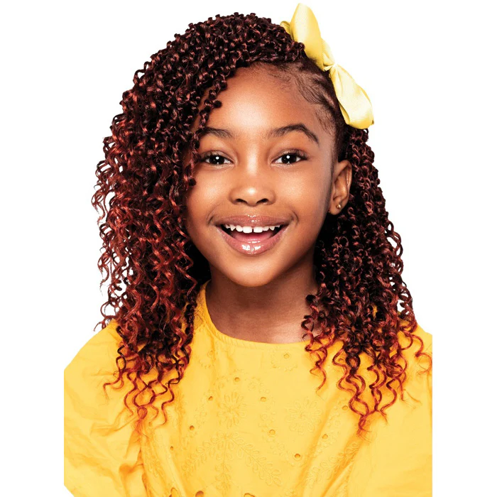 Outre X-Pression Lil Looks Kids Crochet Loop Braid - PASSION WATER WAVE FEED TWIST 10" 3x