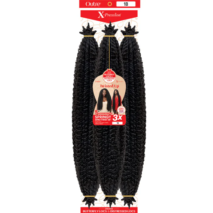 Outre X-Pression Twisted Up Crochet Braid - 3X SPRINGY AFRO TWIST 30" - Image 4