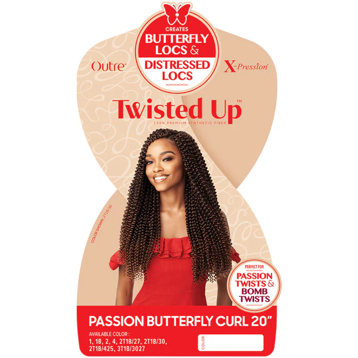 Outre X-Pression Twisted Up Crochet Braid - PASSION BUTTERFLY CURL 20" - Image 3