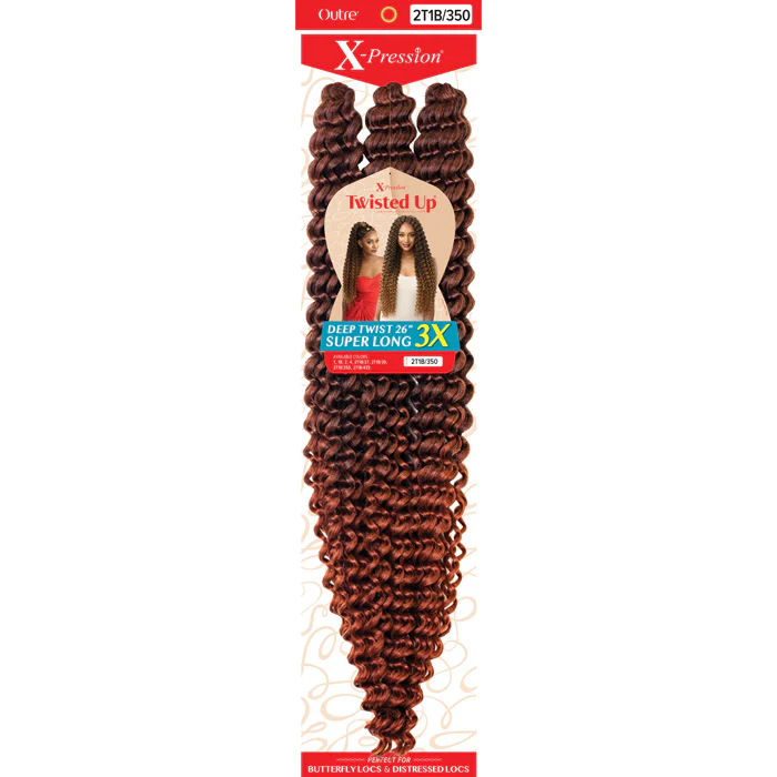 Outre X-Pression Twisted Up Crochet Braids - 3X DEEP TWIST 26" SUPER LONG - Image 4