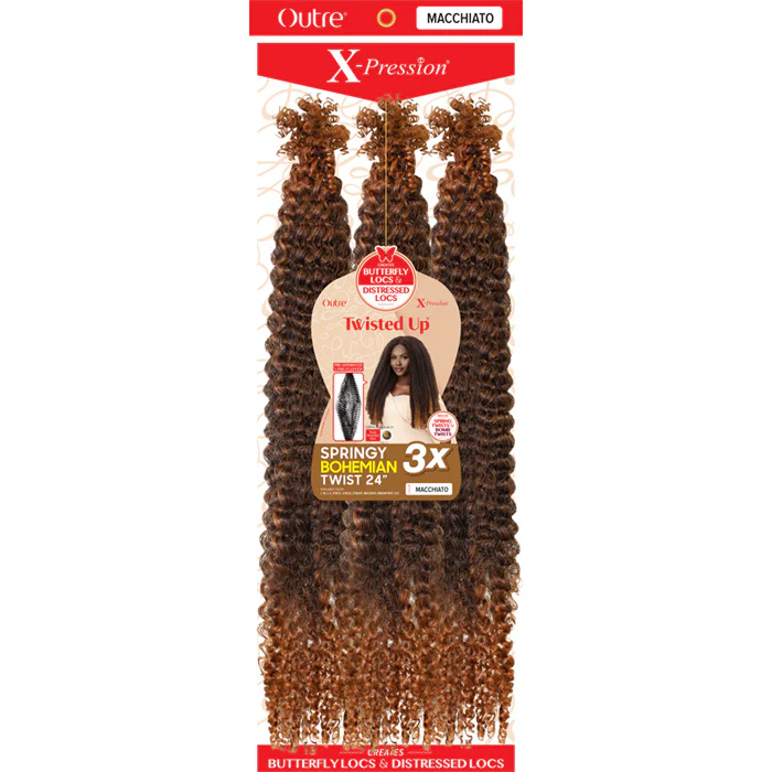 Outre X-Pression Twisted Up Crochet Braids 3X - SPRINGY BOHEMIAN TWIST 24" - Image 5