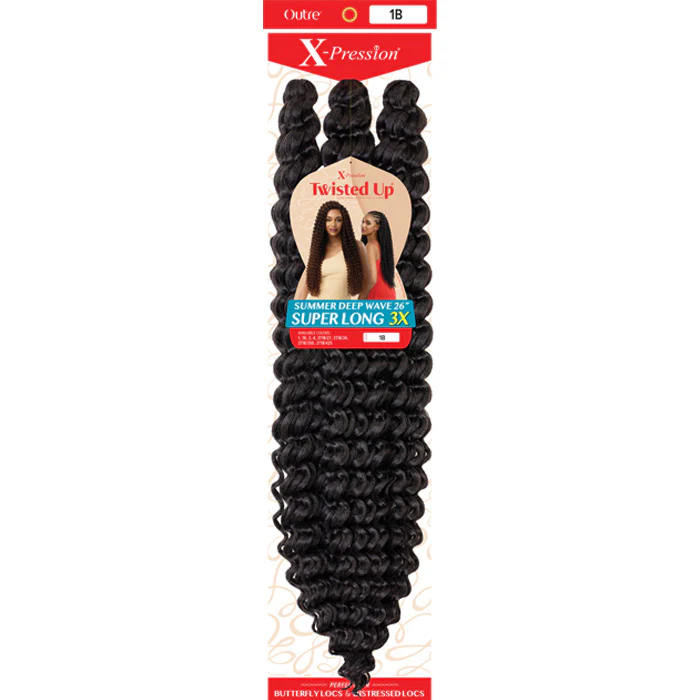 Outre X-Pression Twisted Up Crochet Braids 3X - SUMMER DEEP WAVE 26 SUPER LONG - Image 4