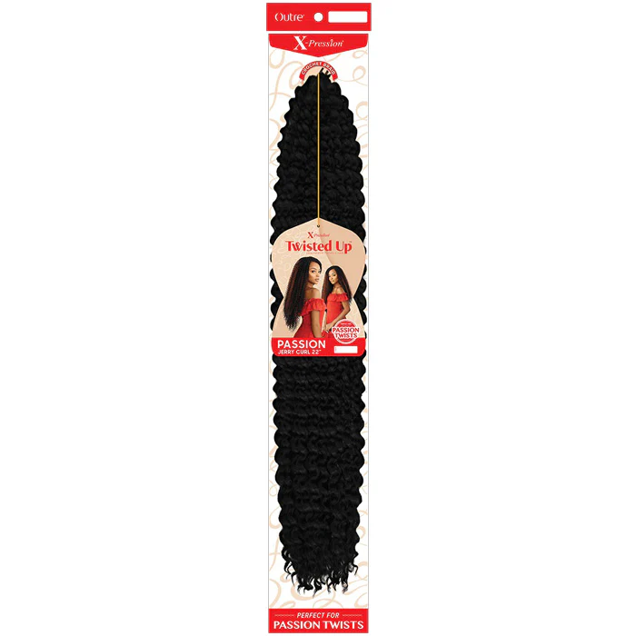 Outre X-Pression Twisted Up Crochet Braids - PASSION JERRY CURL 22" - Image 4