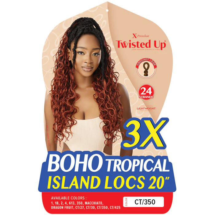 Outre X-Pression Twisted Up Crochet Loop Braid - BOHO TROPICAL ISLAND LOCS 20" 3X - Image 3