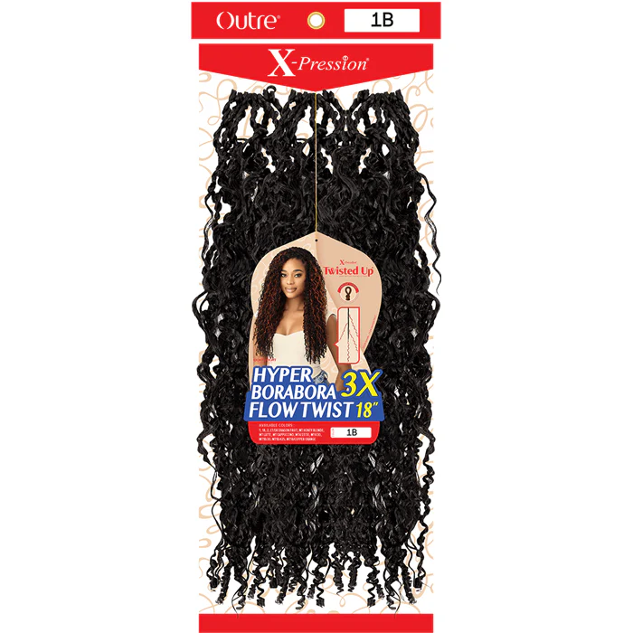 Outre X-Pression Twisted Up Crochet Loop Braid - HYPER BORABORA FLOW TWIST 18" 3X - Image 2