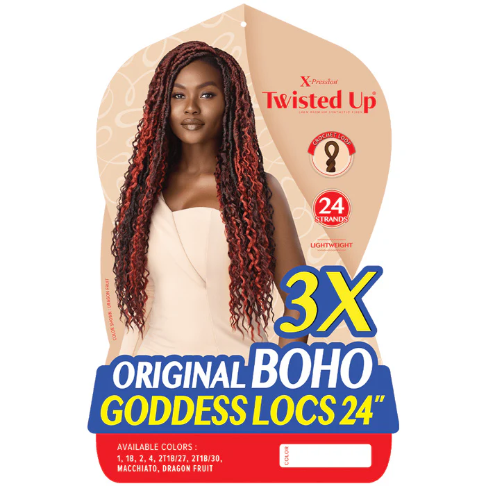 Outre X-Pression Twisted Up Crochet Loop Braid - ORIGINAL BOHO GODDESS LOCS 24" 3X - Image 2