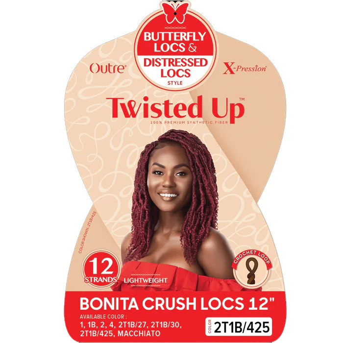 Outre X-Pression Twisted Up Crochet Loop Braids - BONITA CRUSH LOCS 12" - Image 2