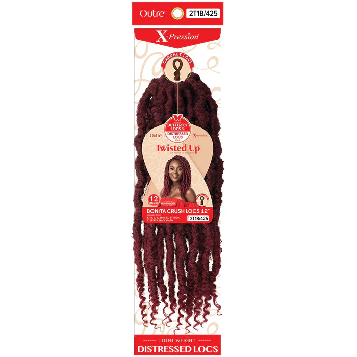 Outre X-Pression Twisted Up Crochet Loop Braids - BONITA CRUSH LOCS 12" - Image 3