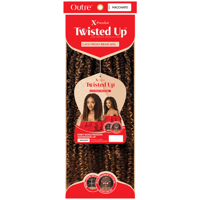 Outre X-Pression Twisted Up Glueless 4x4 HD Lace Front Wig - KINKY BOHO PASSION WATERWAVE 18" - Image 5