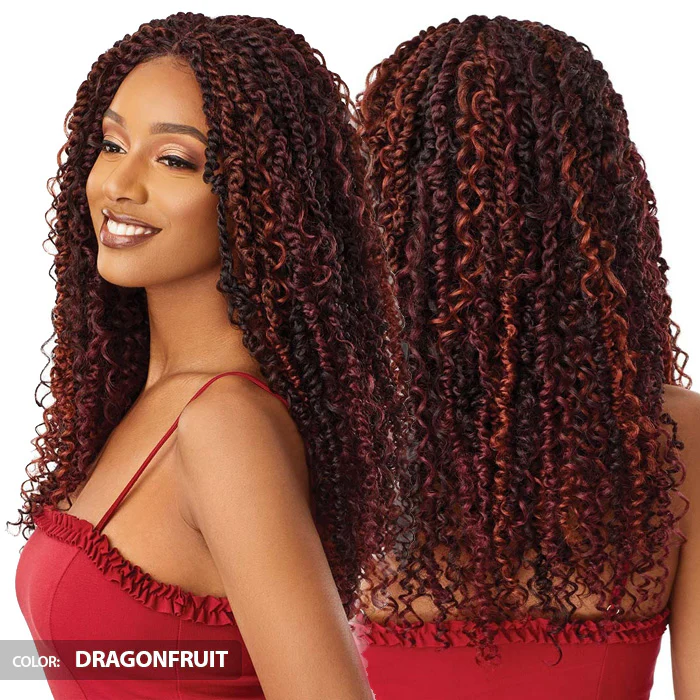 Outre X-Pression Twisted Up Glueless 4x4 Lace Front Braid Wig - BOHO PASSION WATERWAVE 22" - Image 3