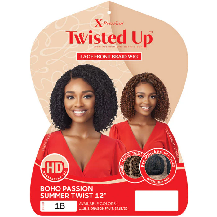Outre X Pression Twisted Up Glueless HD Lace Front Braid Wig - BOHO PASSION SUMMER TWIST 12 - Image 6