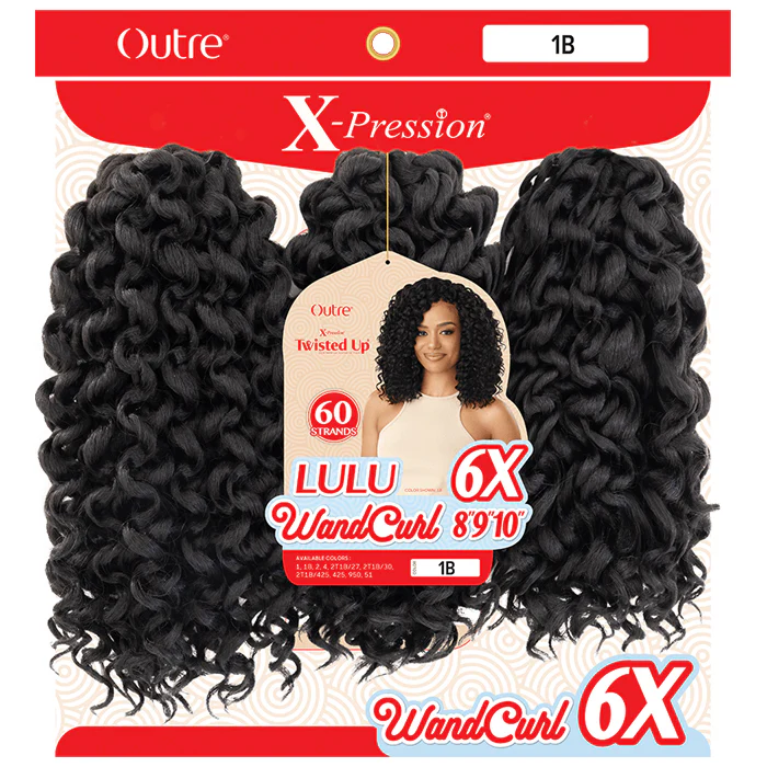Outre X-Pression Twisted Up Pre-Loop Crochet Braid - LULU WANDCURL 8/9/10" 6x - Image 2