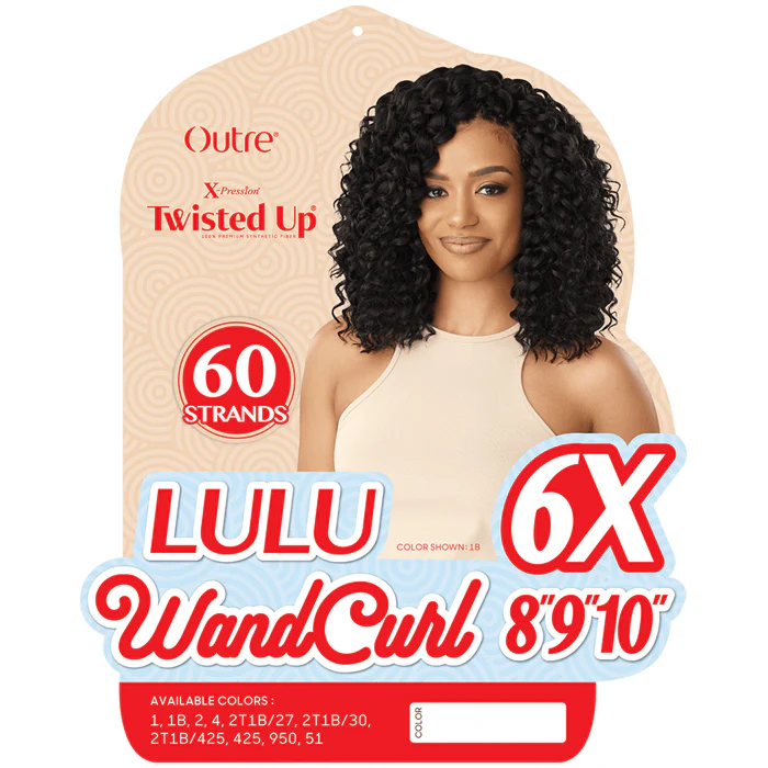 Outre X-Pression Twisted Up Pre-Loop Crochet Braid - LULU WANDCURL 8/9/10" 6x - Image 3