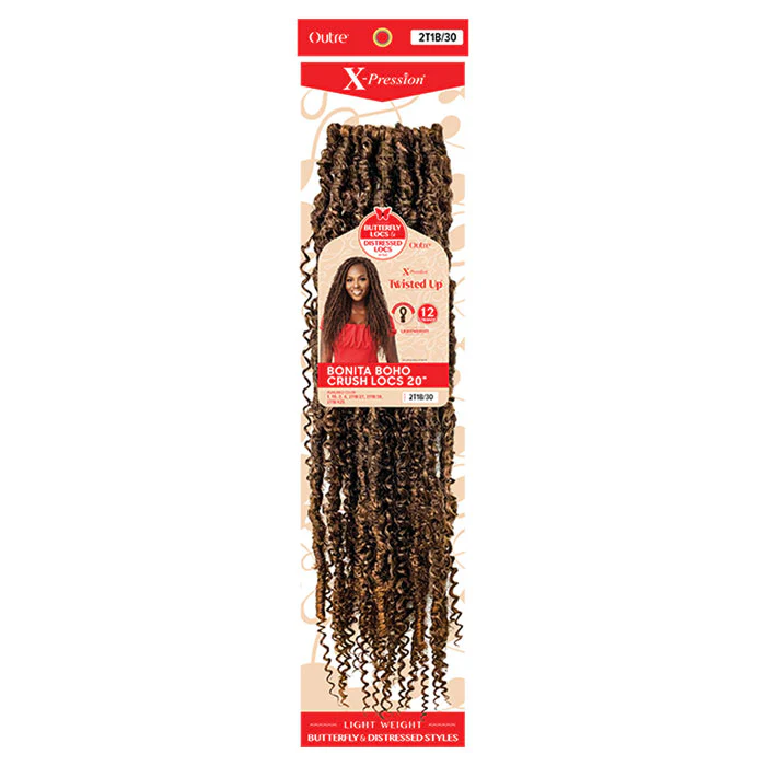 Outre X Pression Twisted Up Pre-Looped Crochet Braids - BONITA BOHO CRUSH LOCS 20" - Image 3