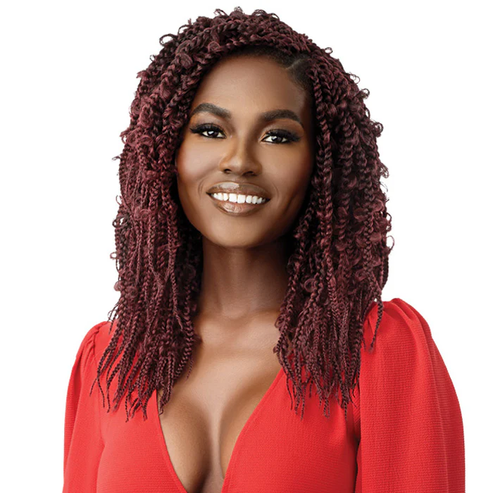 Outre X-Pression Twisted Up Pre-Looped Crochet Braids - BUTTERFLY JUNGLE BOX BRAID 12" 2X