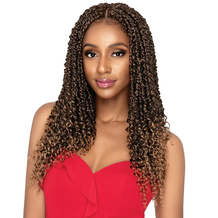 Outre X-Pression Twisted Up Pre-Looped Crochet Braids - PASSION WATERWAVE FEED TWIST 18"