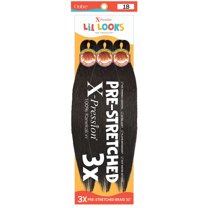 Outre Xpression Lil Looks Kids Crochet Braids - 3X PRE STRETCHED CALMING BRAID 32" - Image 3