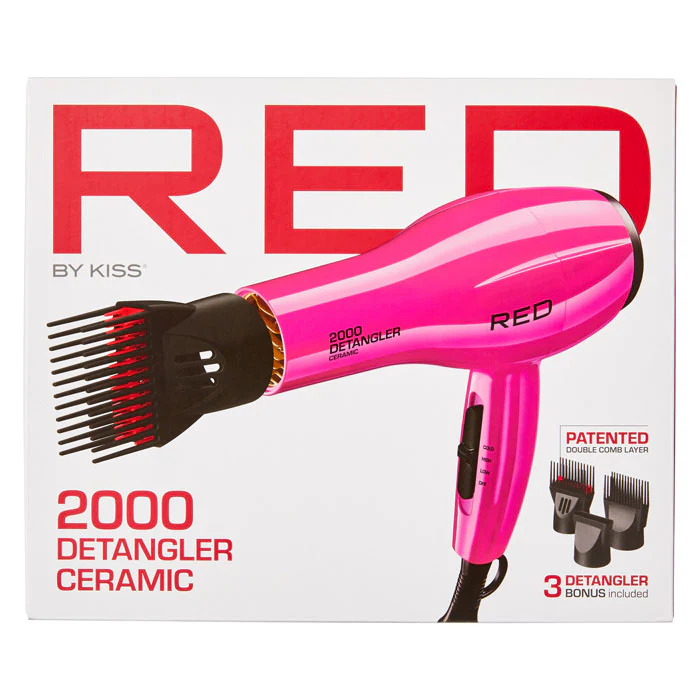 Red by Kiss 2000 Ceramic Detangler Dryer - PINK - Image 4