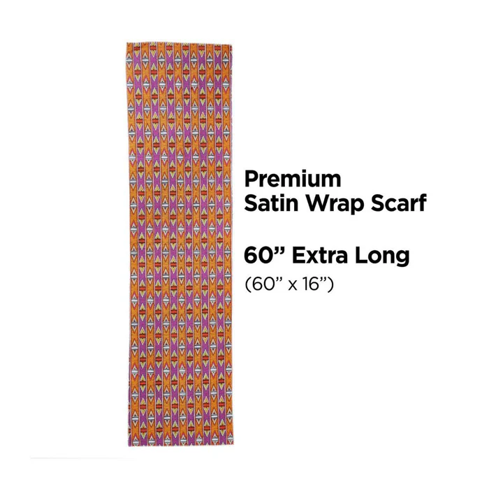 Red By Kiss Premium Silky Satin Wrap Scarf - 60"x16" - Image 2