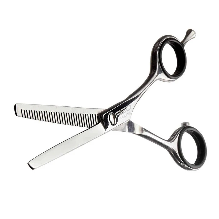 Red By Kiss Premium Stainless Steel Thinning Hair Shear - 30 TEETH (6 1/2") - Image 2