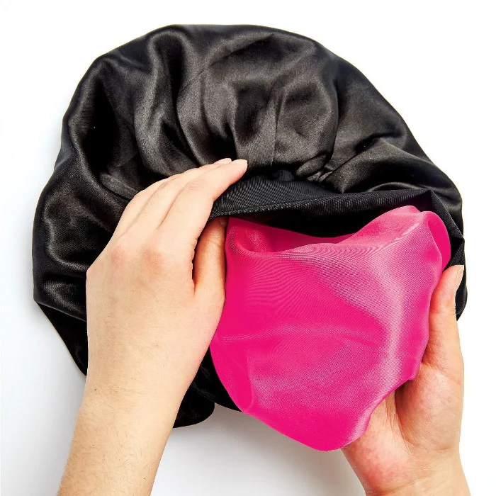 Red by Kiss X Large Silky Satin Wide Edge Reversible Hair Cap - Image 3