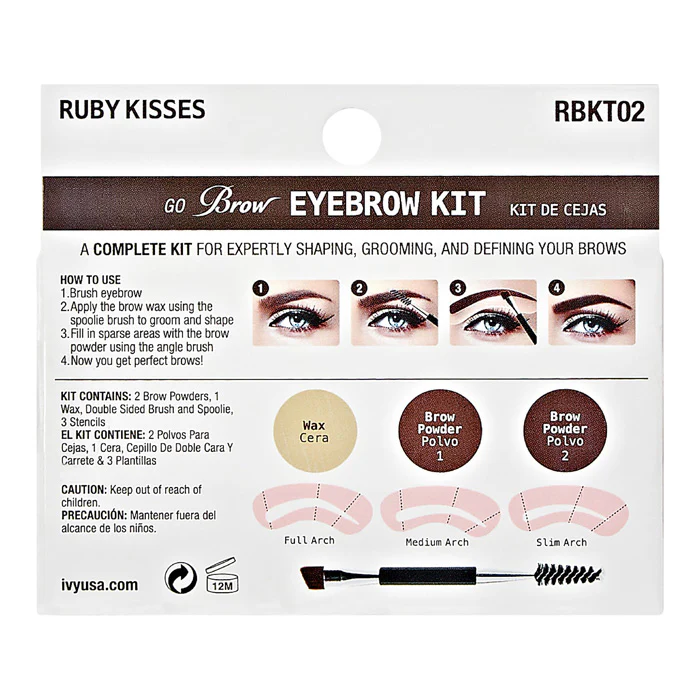 Ruby Kisses By Kiss Go Brow EYEBROW KIT - Image 7