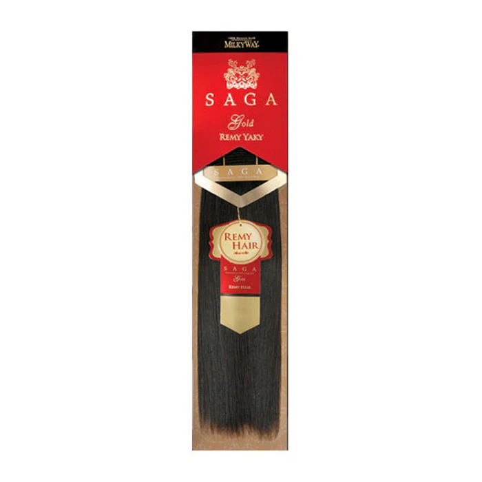 Saga 100% Human Hair Gold Remy Weave - YAKY 10S"-18" - Image 3