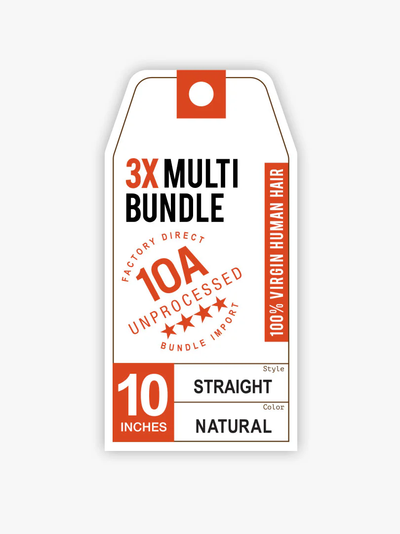 Sensationnel 10A Unprocessed 100% Virgin Human Hair 3X Multi Bundle Weave - STRAIGHT 16-22" Multi Length - Image 2