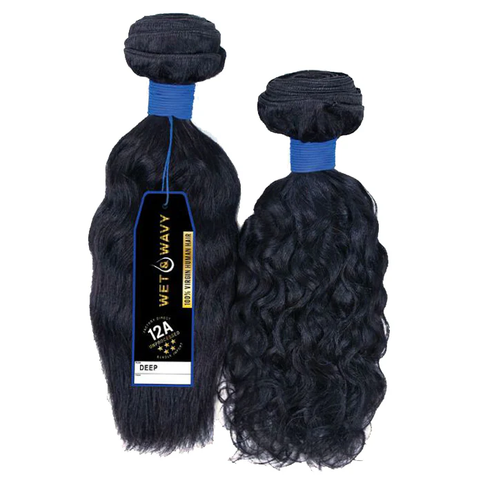 Sensationnel 12A Unprocessed 100% Virgin Human Hair Wet & Wavy Weave - DEEP 10"- 18" - Image 3