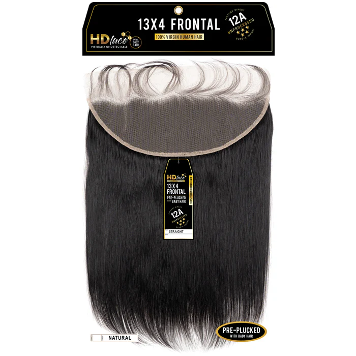Sensationnel 12A Virgin Human Hair 13X4 Frontal Straight Closure 10