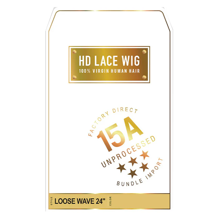 Sensationnel 15A 100% Unprocessed Human Hair 13X4 HD Lace Frontal Wig  - LOOSE WAVE 24 - Image 5